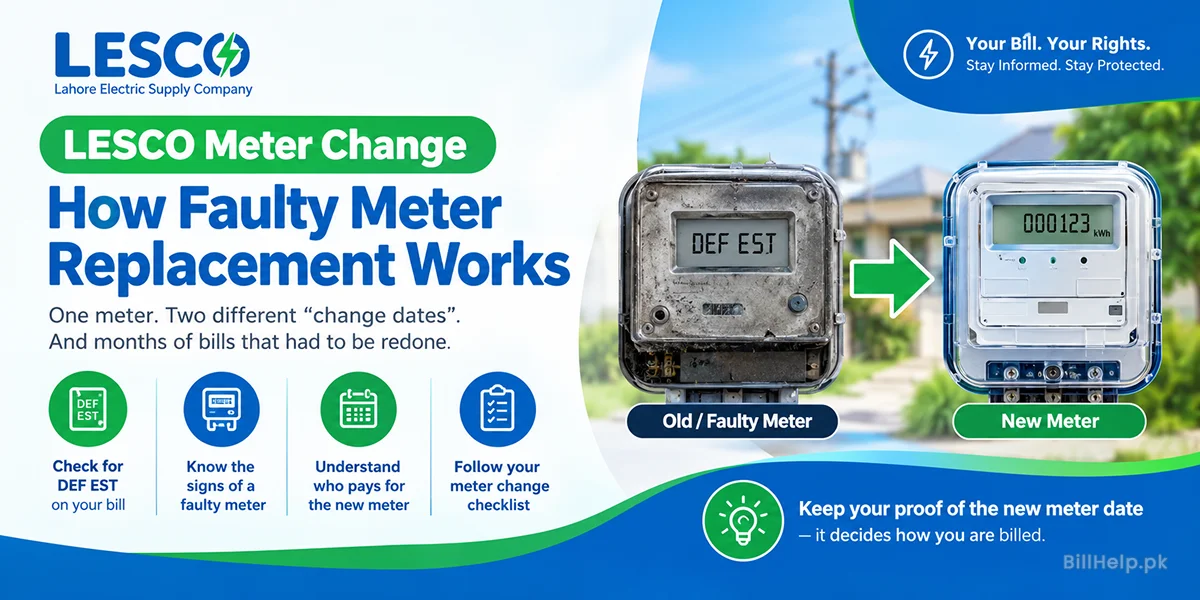 Change faulty lesco meter