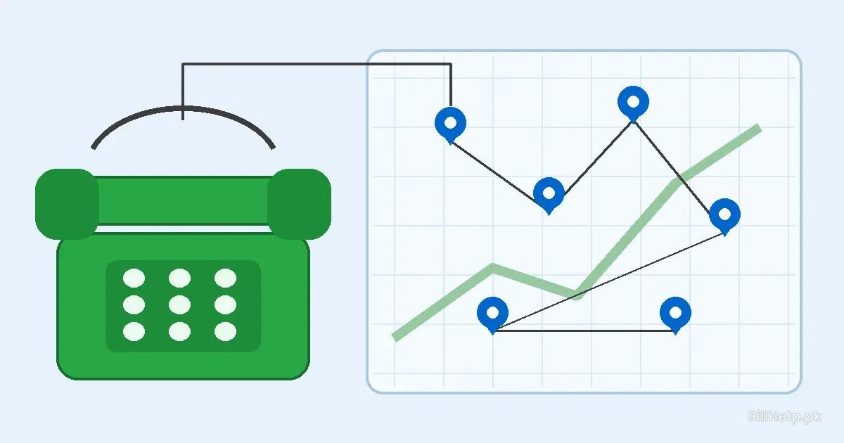 Illustration of a green desk telephone connected by a line to a map with blue location pins