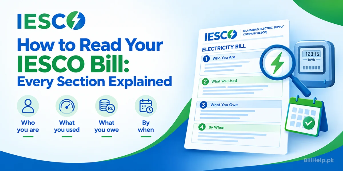 How to Read Your IESCO Bill: Every Section Explained