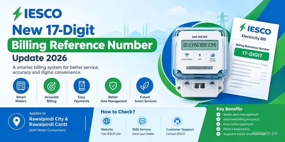 IESCO New 17-Digit Billing Reference Number Update 2026