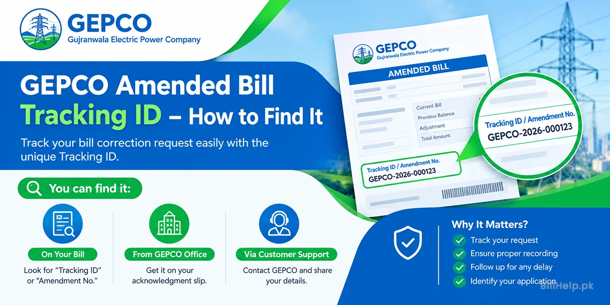 GEPCO Amended Bill Tracking ID – What It Is & How to Find It