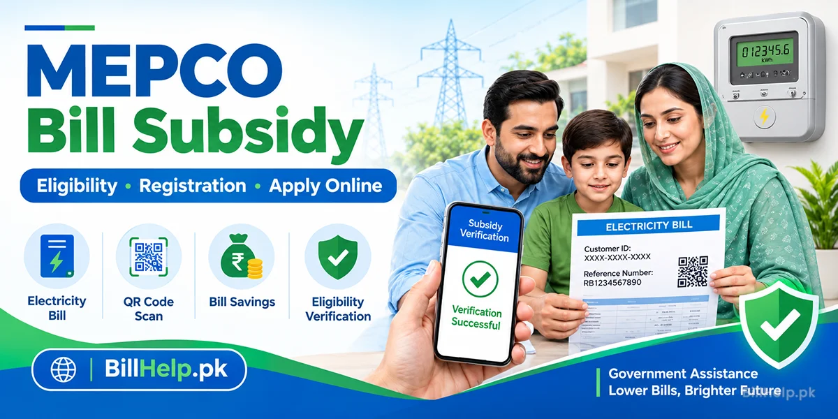 MEPCO Bill Subsidy – Eligibility, Registration & How to Apply Online