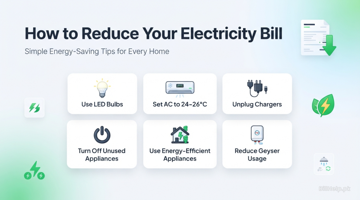 How to Reduce Your Electricity Bill in Pakistan (2026) – 10 Easy Ways to Save Money