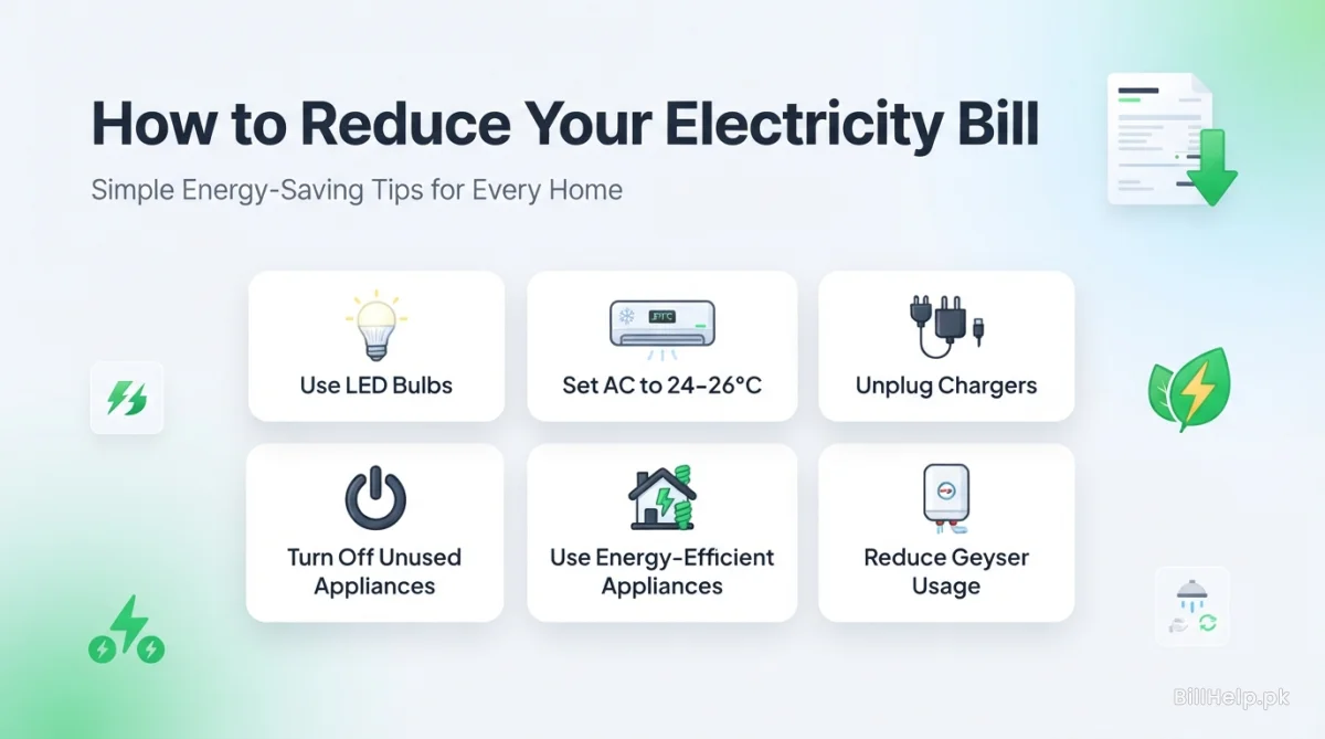 How to Reduce Your Electricity Bill in Pakistan (2026) – 10 Easy Ways to Save Money