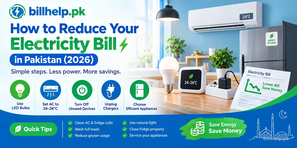 How to Reduce Your Electricity Bill in Pakistan (2026) – 10 Easy Ways to Save Money