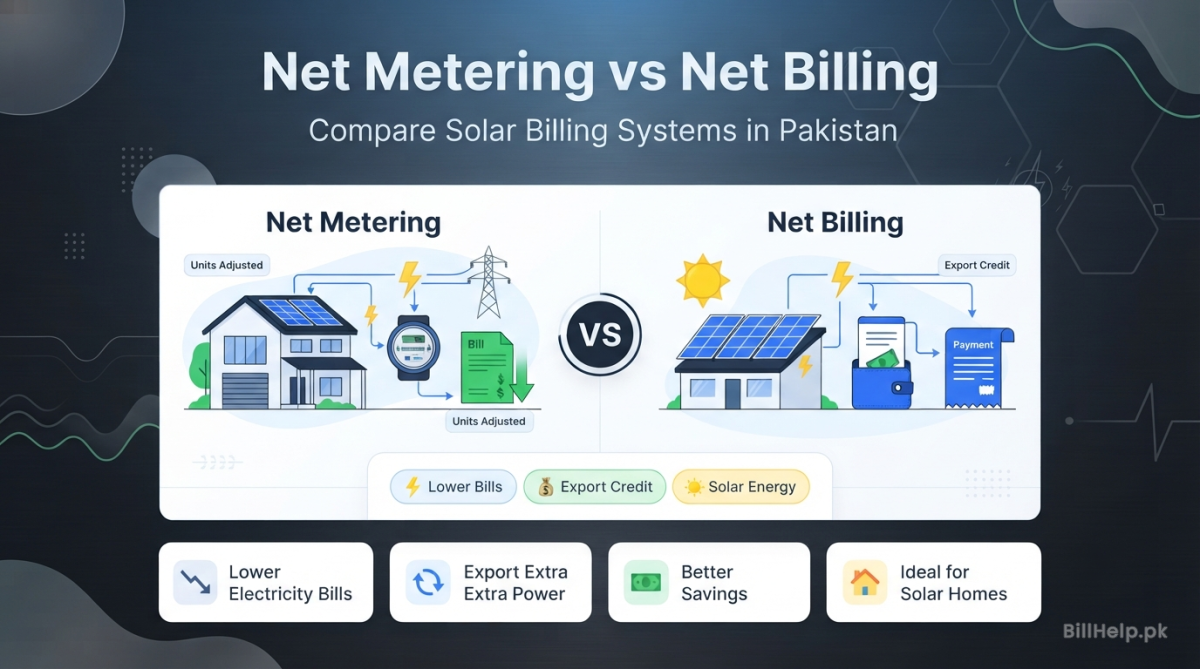 Net Metering vs Net Billing in Pakistan (2026) – Key Differences Explained