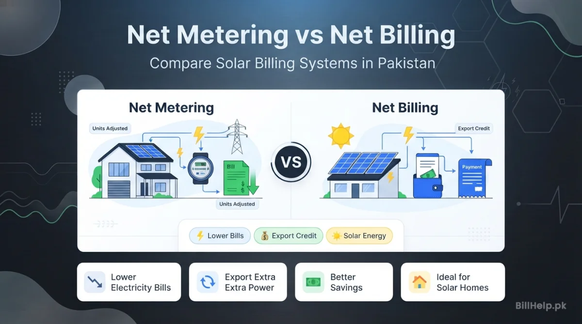Net Metering vs Net Billing in Pakistan (2026) – Key Differences Explained