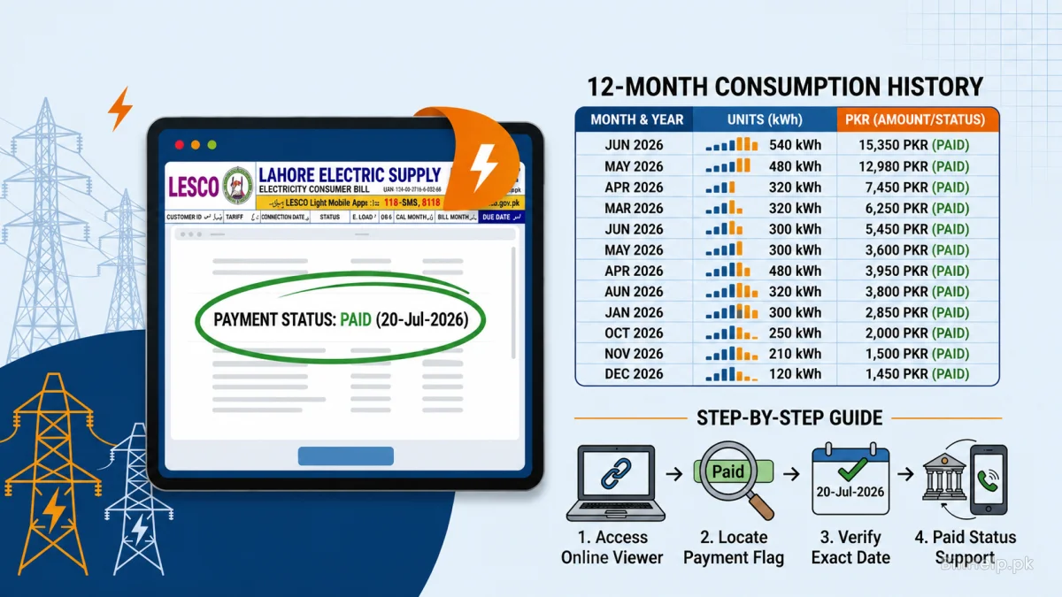 Tracking & Viewing Old LESCO Bills Online - Bill History Guide