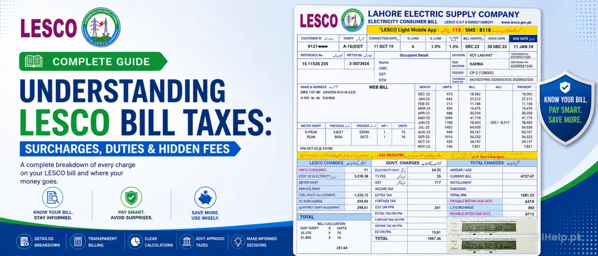 Understanding LESCO Bill Taxes: Complete Guide to Surcharges & Hidden Fees