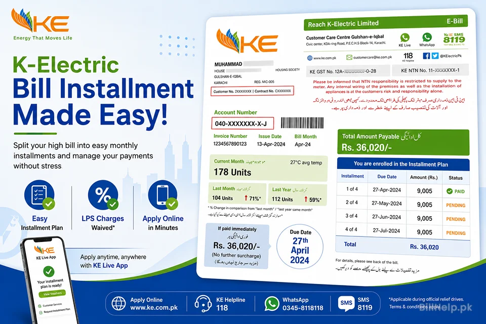 How to Convert Your Heavy K-Electric Bill into Installments