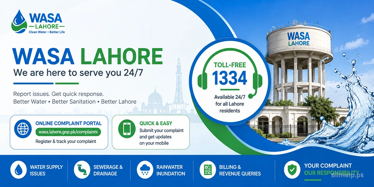 wasa lahore helpline